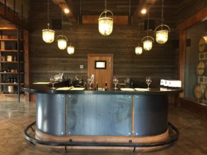 the beautiful counter front of Vanessa Vineyard tasting room