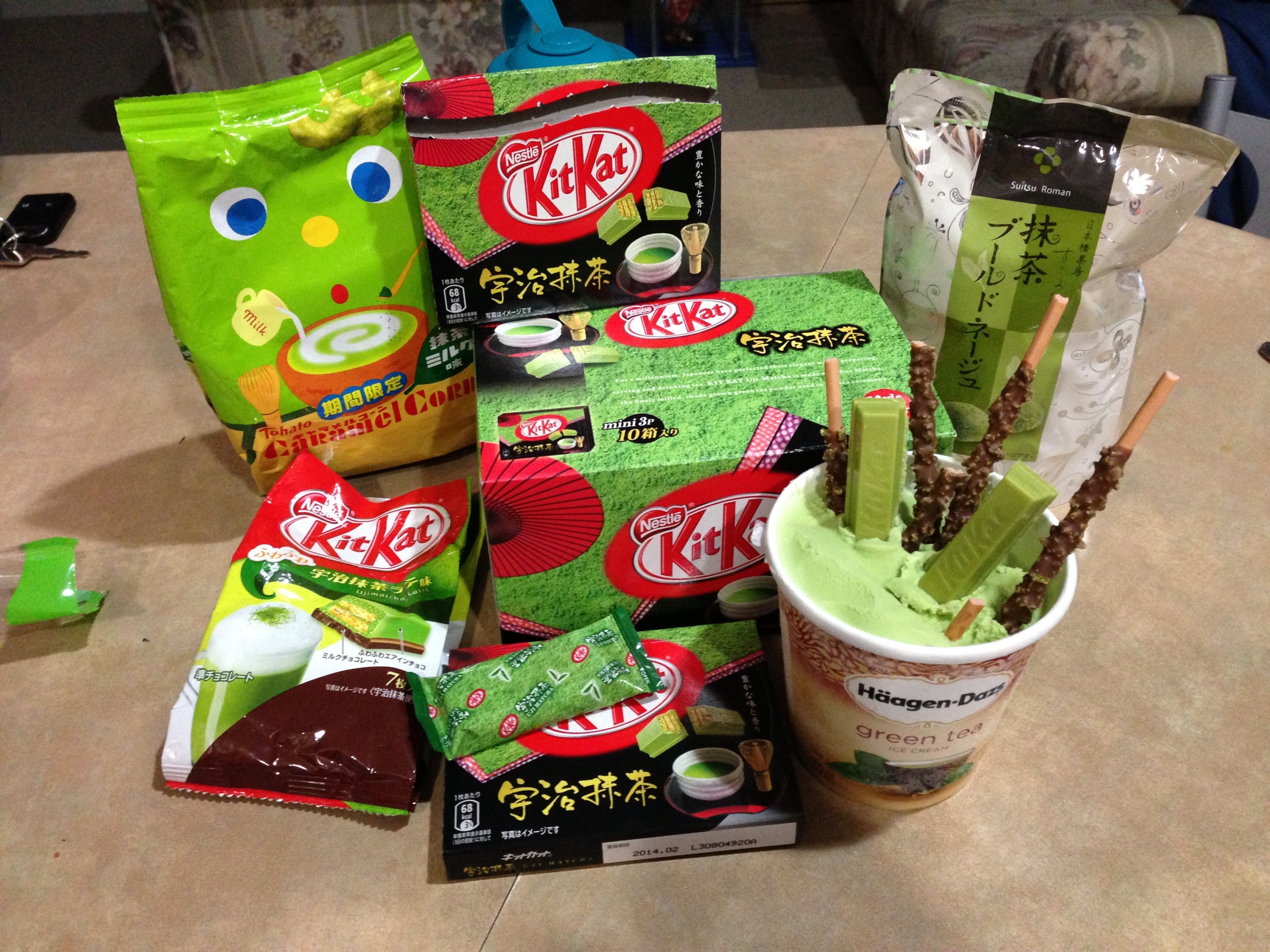 Uji Matcha Kit Kat in Matcha Ice Cream and various snacks image by Kit Kat Edtertainer